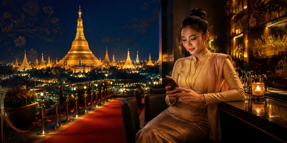 ရန်ကုန်နိုင်ငံ ရွှေတိဂုံဘုရား အနီး ဖဲ ကစားသူများ